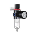 Compressed Air Pressure Filter Regulator Airtac AFR2000 1/4'' NPT 0-140 PSI Combo Piggybac Adjustable,Bracket,Gauge Semi-Auto Drain