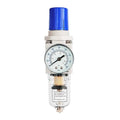 BLCH 1/4" NPT Air Compressor Regulator - Air Pressure Regulator, Air Dryer AW2000-02 Manual Drain Poly Bowl Gauge 0-160 PSI 5μm Brass