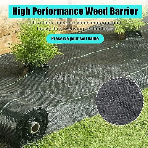 6ft X 300ft Weed Barrier Landscape Fabric Heavy Duty, Towallmark Premium 3.2oz Ground Cover Weed Block Gardening Mat, Easy Setup & Superior Weed Control, Perfect for Erosion Control, Weed Barrier - size: 6ft X 300ft & 3.2 oz