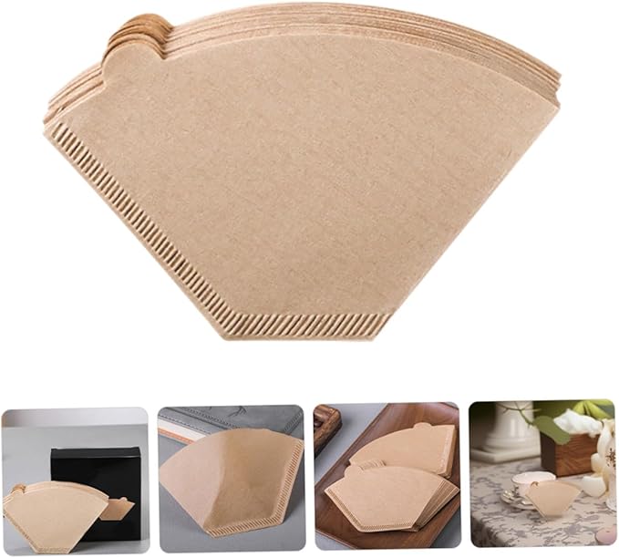 COHEALI 200pcs Unbleached Coffee Cone Filters for Coffee Makers High-efficiency Filter Paper for Rich Flavor Extraction Compatible with Drip Machines and Easy to Use Replacement Supplies