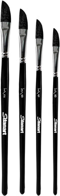 4PCS Dagger Striper Brush Set, Premium Dagger Paint Brushes Set, Professional Dagger Brush for Watercolor Acrylic Oil Gouache, Pinstriping Brush Set ，Dagger Striper Watercolor Paint Brush