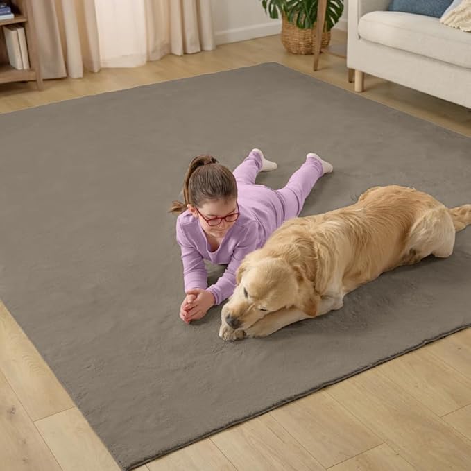 GORILLA GRIP Ultra Soft Washable Area Rug, Stain and Slip Resistant Plush Thick Carpet for Bedroom Living Room, No Shed Floor Rugs, Pet Friendly, Dorm Essentials, Kids Nursery Home Decor, 2x3, Taupe