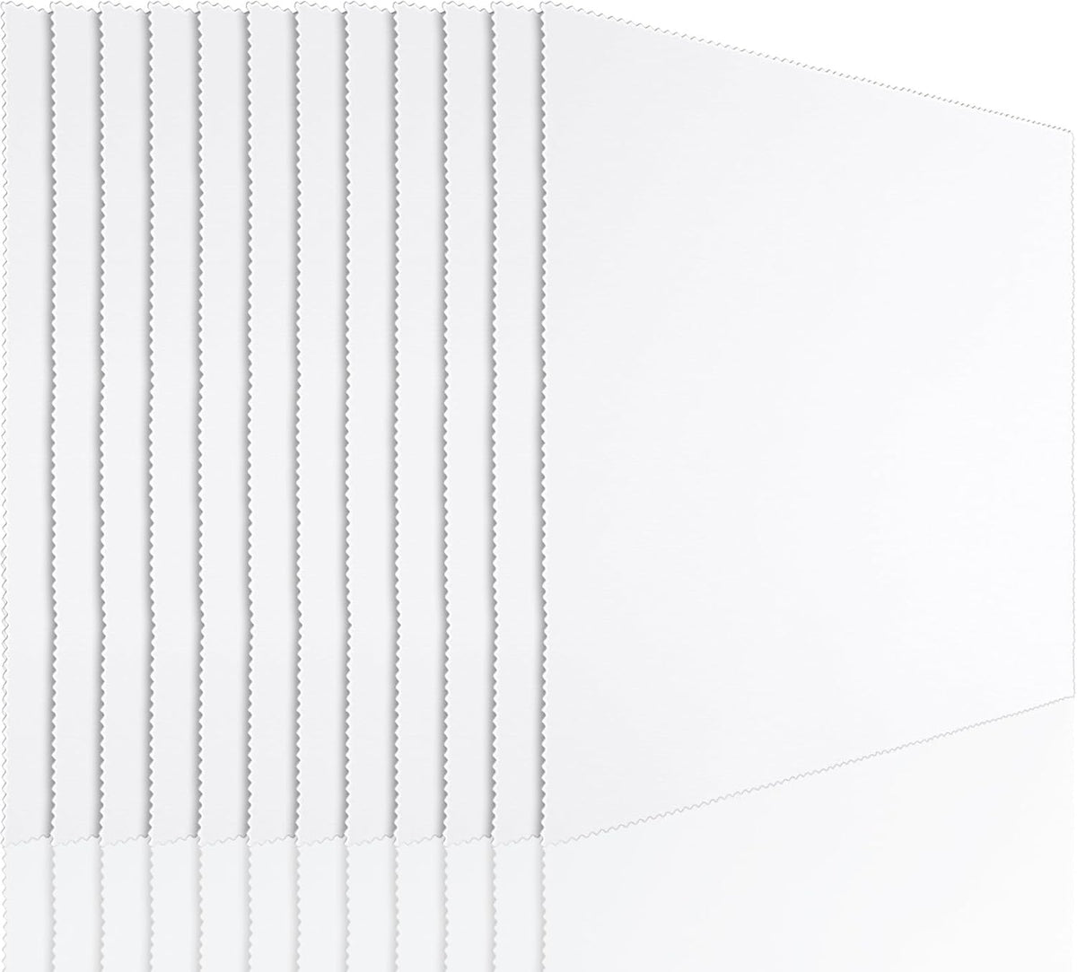 Frienda 12 Pack Large Microfiber Glass Cleaning Cloths 12 x 12 Inch Oversized Eyeglass Sunglasses Cleaning Cloths for Electronics Glasses Screens and Lenses(White)