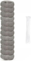 Stainless Steel Lint Traps for Washing Machine Drain Hose – Mesh Filter with Cable Ties for Laundry Sink and Drain Protection(12)
