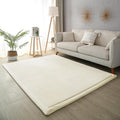 Loartee Coral Velvet Crawling Rug (6'7"x7'10", Beige) for Toddler Children Play Area Rug Yoga Mat Exercise Pad Carpet