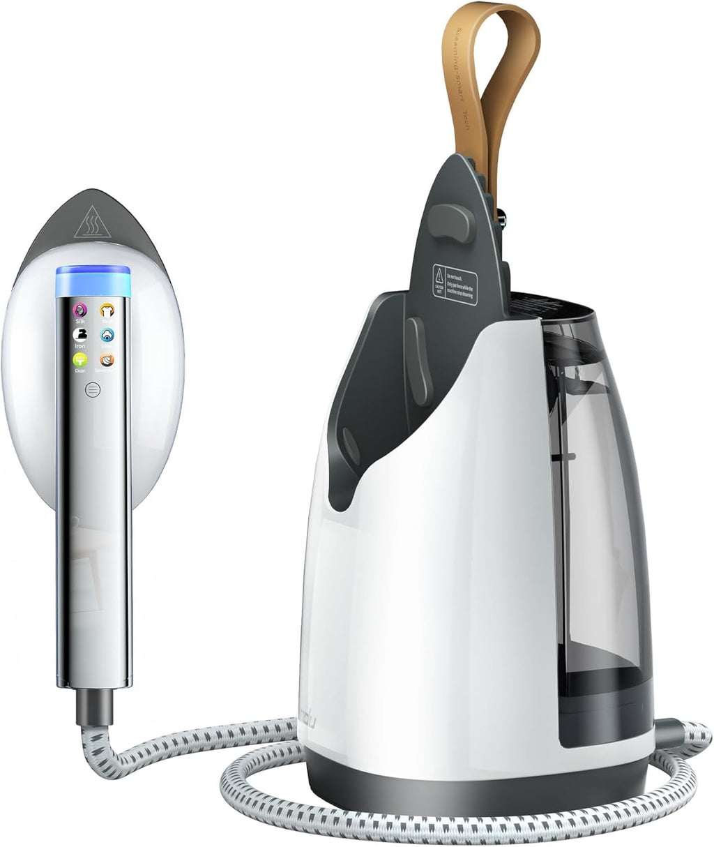Sundu 1500W Steamer for Clothes, 2-in-1 Vertical & Flat Iron Clothes Steamer, 6 Professional Steam Modes, 800mL Tank, 30s Fast Heat-Up, Auto Shut-Off (10min), Portable Handle, Standing Design, White