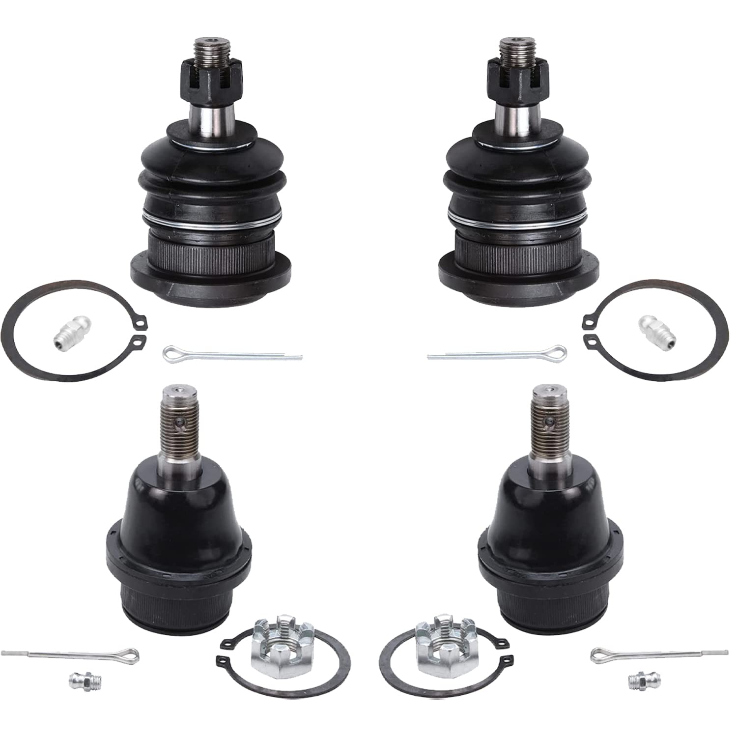 Detroit Axle - Front Ball Joints for Toyota 03-18 4Runner 07-14 FJ Cruiser 03-09 Lexus GX470, 4 Upper & Lower Ball Joints 2007 2
