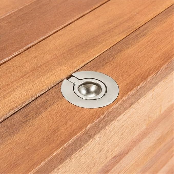 SAFAVIEH PAT7038A Outdoor Collection Elina Teak 47.2" Cushion Deck Box