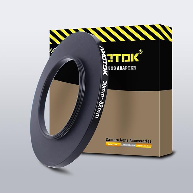 39mm Lens to 52mm Camera Lens Adapter,39mm to 52mm Filter Step up Ring Adapter Ring,Compatible All 52mm Filter Accessory