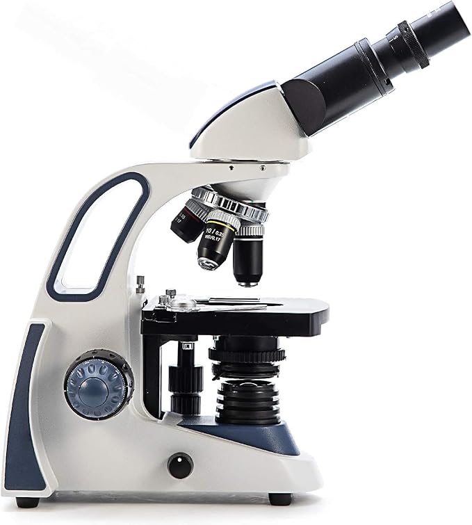 SWIFT SW380B 40X-2500X Magnification, Siedentopf Head, Research-Grade Binocular Compound Lab Microscope with Wide-Field 10X and 25X Eyepieces, Mechanical Stage, Ultra-Precise Focusing