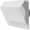 Vent Systems 8" Inch Air Supply Vent Cover with Rubber Gasket - White Galvanized Steel - Robust and Weatherproof Outdoor Air Intake Box - Duct or Surface Mounting - Rain and Snow Protection