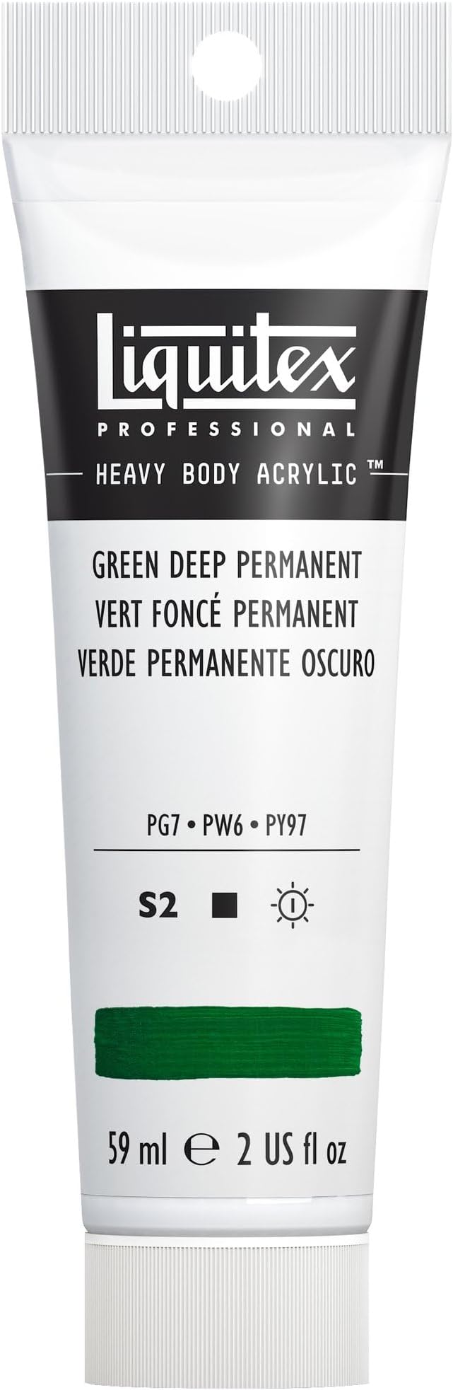 Liquitex Professional Heavy Body Acrylic Paint, 2-oz (59ml) Tube, Green Deep Permanent