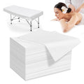 100 Pack Disposable Bed Sheets – 31.5 x 71 in Waterproof Non-woven Sheets for Massage, Spa, Tattoo & Salon Tables(White)