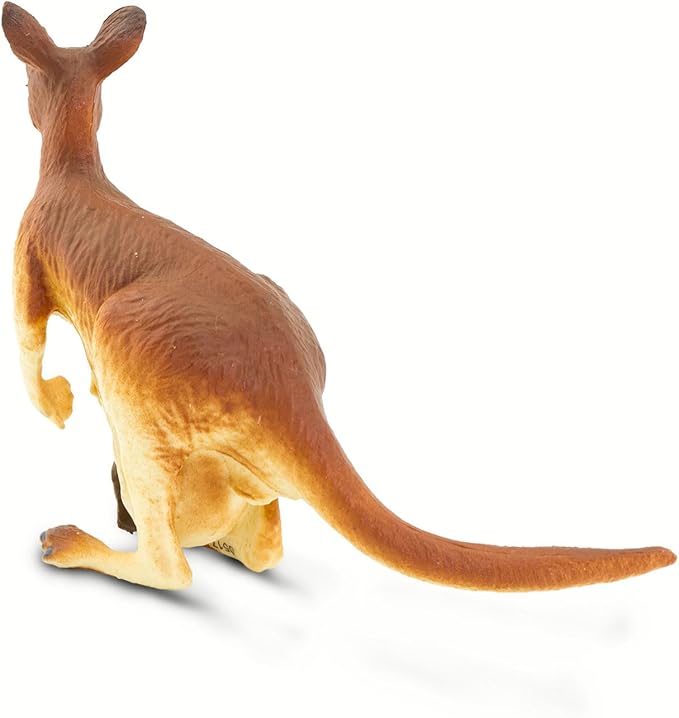 Safari Ltd. Kangaroo with Baby Figurine - Realistic 4" Hand-Painted Wildlife Toy - Educational Companion for Boys, Girls & Kids Ages 3+