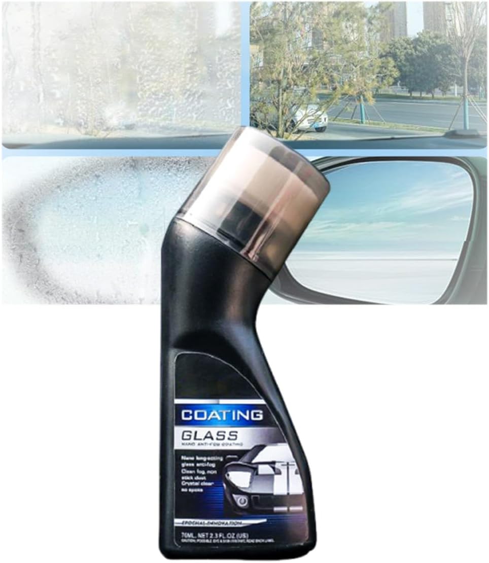 Micromolecular Anti-Fog Coating Wiper–Keeps Your Windshield Clear & Fog, Car Anti-Fog Agent with Applicator, Magic Gem Coating Glass, Anti Fog for Car Windshield,Windows,Mirrors,Glasses (1PCS)