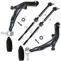 Detroit Axle - 8pc Front End Control Arms Kit for 2003-2004 Nissan Murano, 2 Lower Control Arms w/Ball Joint 4 Tie Rod Ends 2 Bo