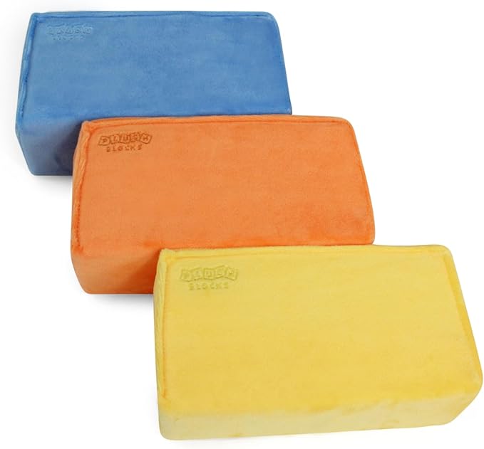 The Original Premium Plush Building Block for Kids - Certified Safe Foam Blocks in Luxuriously Soft Fabric Covers - Set of 24 (B.O.Y.)