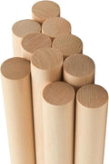 ALBO 1" x 48" Wooden Dowel Rods Set - 25 Pack Birch Natural Long Craft Sticks Rails Shelf Supports Garden Hardwood Smooth Finish Woodworking Material DIY Furniture Bulk Professional