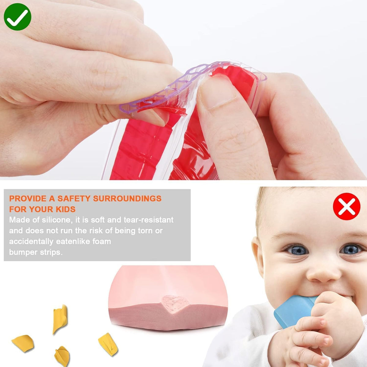 Baby Proofing 16.4ft Long (1.58" Wide) Corner Protector Baby Corner Guards Furniture Corner & Edge Safety Bumpers Clear Baby Proofing Bumper Cushion for Table Furniture Sharp Corners