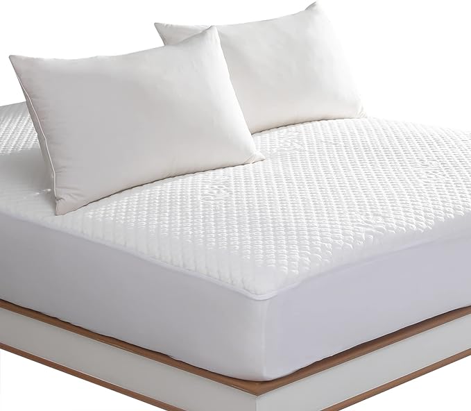 California King Size Waterproof Mattress Protector Fitted Mattress Pad Cover with Deep Pocket Up to 18''