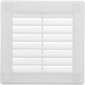 Vent Systems 4'' x 4'' Inch White Soffit Vent Cover - Pack of 100 - Flat Square Air Vent Louver - Grille Cover - Built-in Insect Screen - HVAC Vents for Bathroom, Home Office, Kitchen 4x4 Inch