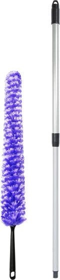 Fuller Brush Furry Wand Duster - 30" Netted Fiber Cleaner - Bendable Hand Sweeper Cleans Dust Dirt Lint & Cobwebs on Window Blinds Shelves Counters & More