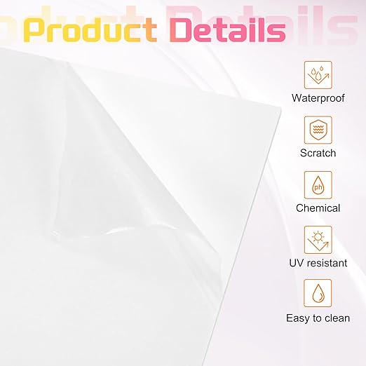 uxcell 3Pcs Acrylic Sheets 12x12 Inch Acrylic Panel 1/8 Inch-3mm Plastic Board for Picture Frames Sign Holders DIY Display Projects Craft, White
