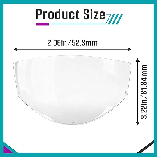 8 Pcs Face Shield Replacement Window Compatible with Jackson Safety Premium Face Shield Mask, Protective Lens for Grinding and Welding, Durable and Scratch-Resistant, Clear Tint, Uncoated