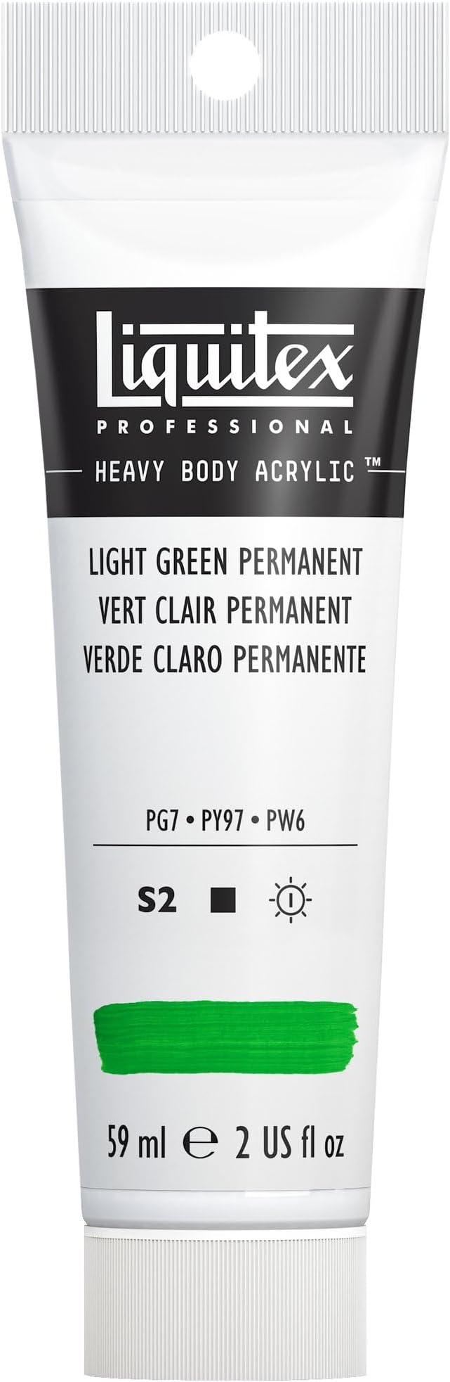 Liquitex Professional Heavy Body Acrylic Paint, 2-oz (59ml) Tube, Light Green Permanent