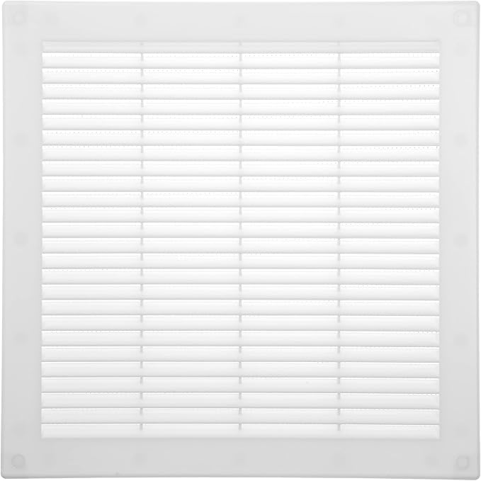 Vent Systems 10" x 10" Inch (Opening Dimensions) - Pack of 50 - Plastic White Soffit Vent Cover - Flat Square Air Vent Grille - Air Vent Deflector - HVAC 12" x 12" Inch (Overall Dimensions)
