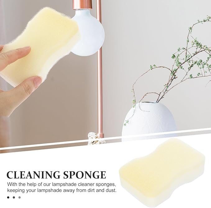 SUPVOX 15Pcs Lampshade Cleaning Sponges Set, Dry Fabric Cleaner for Lampshade Dust, Soot and Pet Hair Removal, Reusable Multipurpose Cleaning Pads for Curtains and Crafts