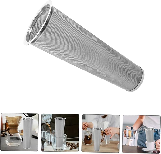 Angoily Stainless Steel Cold Brew Coffee Filter for Mason Jars Durable Strainer for Iced Tea and Juices Portable Infuser for Enhanced Flavor Extraction Cone Design