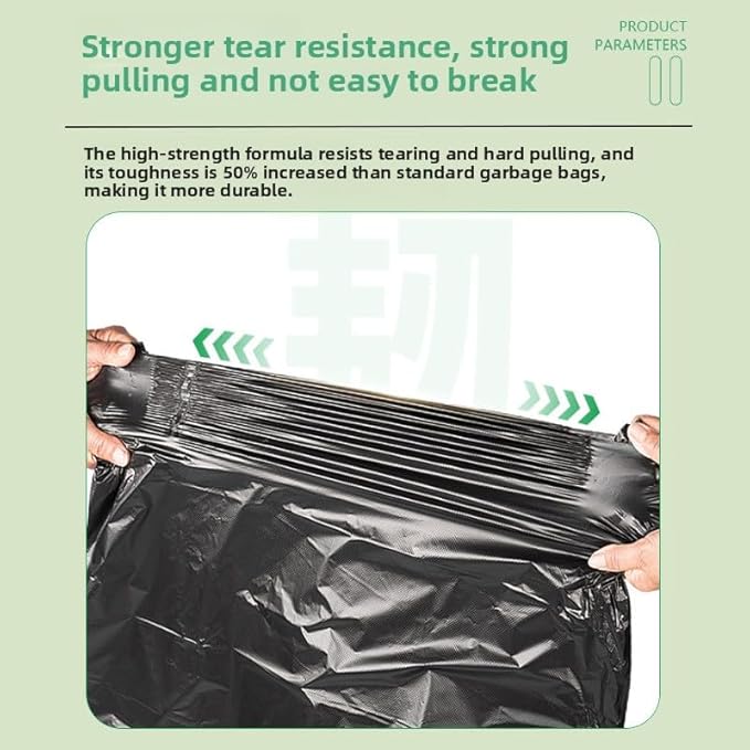 38 gallon heavy duty trash bags, 35.4 inches x 39.37 inches, black, extra strong construction & yard bags for commercial, industrial, garden waste, leakproof & puncture resistant(30 pieces)