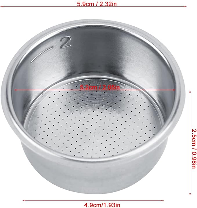 Coffee Filters Basket, Stainless Steel Coffee Filter Fit Reusable Basket Strainer Portable Brewers Extraction for Most Makers