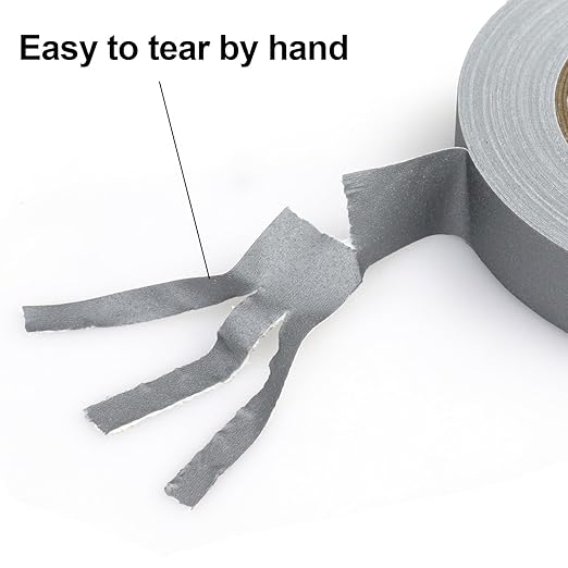 BOMEI PACK Grey Gaffer Tape, Matte Non-Reflective, 1inch x 30yds No Residue Hand Tear Self-Adhesive Gaffer Tape for Labeling, Cable, Stage, Photo Studio, Painters and Duct Repair, 1 Pack