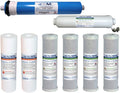 AMI Reverse Osmosis Filter & Membranes Replacement | 1 Year Supply | 100 GPD Membrane with Pre & Post Filter | for 5 Stage Water Filtration Systems (100 GDP Membrane + Filters - 1 Year Supply)…