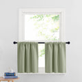 RYB HOME RV Curtains Blackout - Thermal Insulating Privacy Door Windows Camper Curtains for Kids Nursery RV Bunk Bedroom Windows Bathroom, Width 29 x Length 24, Sage Green, 2 Pcs