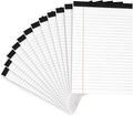 12 Pack Note Pads 5x8 Small Legal Pads White Notepads 5x8 Inch 80 GSM Paper Pads With 30 Sheets Per Notepad Small Writing Pads Notebook for Work White Lined Note Pads Small Legal Notepads for School