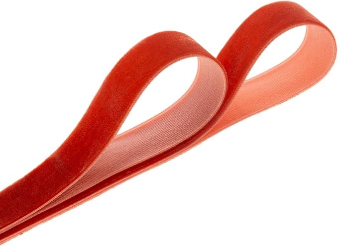 Vintage Terracotta Velvet Ribbon Christmas Ribbon for Gift Wrapping Crafts Christmas Tree Ornaments Garland Decorations, 1-1/2 Inch X 25Yd