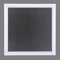 HVAC Premium 30" x 30" Cube Core Eggcrate Return Air Filter Grille for 1" Filter - Aluminum - White [Outer Dimensions: 32.5" x 32.5]