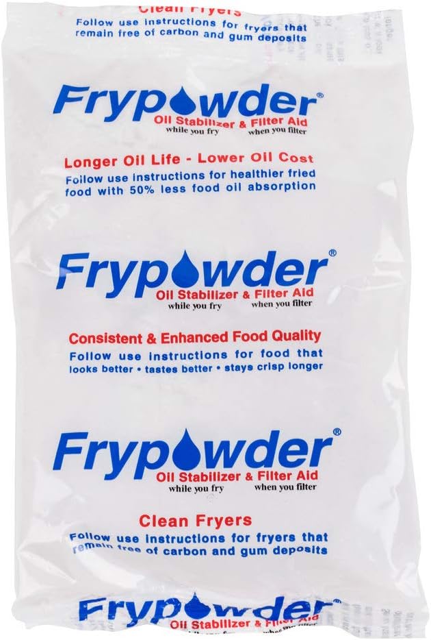 MirOil P100 Fry Powder Oil Stabilizer and Filter Aid, 90 x Size C Portion Pack(160ML Each) Fry Powder, Food Centers Cook Hotter, Deep Fryer Cooking Oil Saver Helps Save Grease & Remove Carbon Deposits