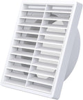 Air Vent ABS Louver Grille Cover 6 Inch, External Wall Vent Cover with Built-in Screen Mesh for Intake Exhaust Ventilation Exterior Door Ceiling Attic Storage Garage, White