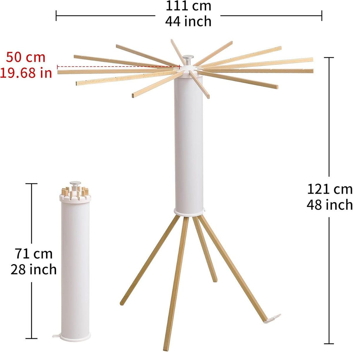 Clothes Drying Rack 4 Legs,Laundry Hanger Dryer Rack,Portable Drying Rack,Foldable Drying Rack-Drying Rack Clothing Laundry Bedroom Household Wooden-12rods