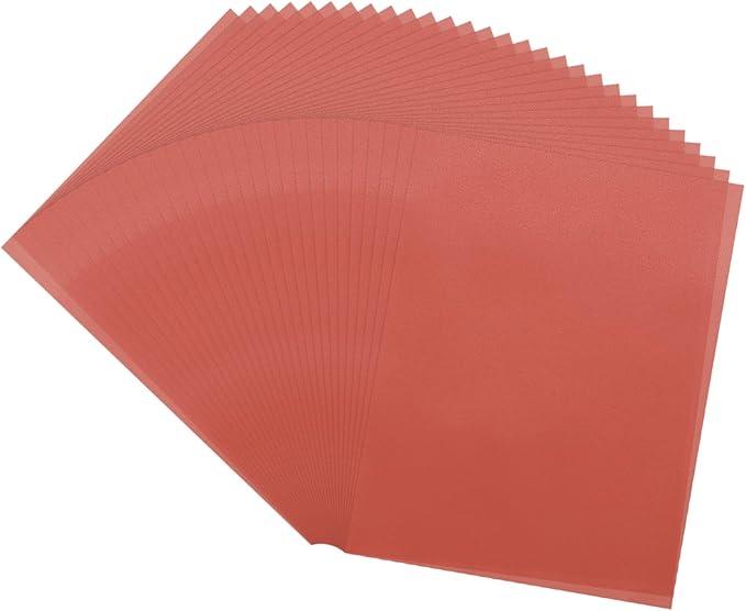 MECCANIXITY 60 Sheet Colored Vellum Paper 8.5" x 11", 100gsm Translucent Printable Vellum Sheets for Printing Wedding Invitations Inkjet Laser Printer, Deep Red
