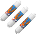 IPW Industries Inc-Omnipure - (K2520-JJ) - 10" x 2" 1 Micron Carbon Block Inline Filter 1/4" Quick Connect 3 Pack
