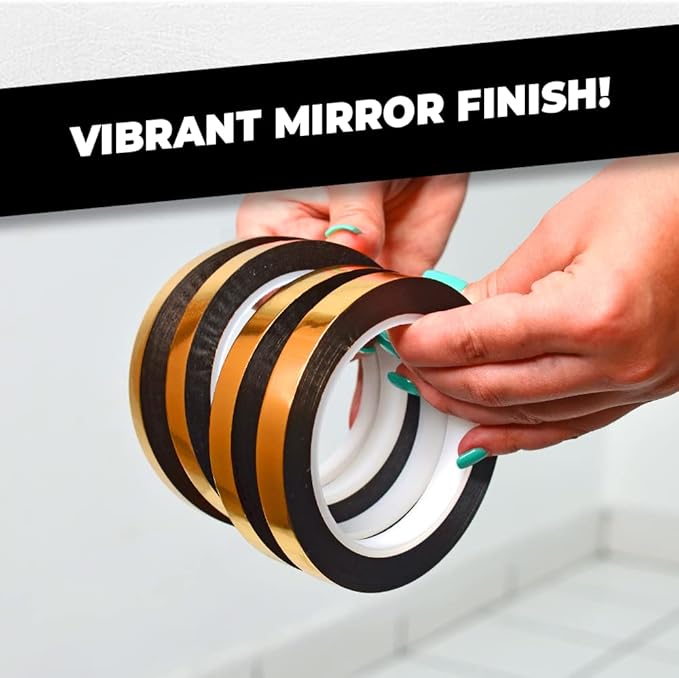 WOD MPFT2 Green Metalized Polyester Mylar Film Tape with Acrylic Adhesive, 1/2 inch x 72 yds. Vibrant Mirror Green Tape, Decor Tape for Detailing Accent Wall, Graphic Arts, Car and Boat Trim