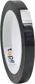 WOD MPFT2 Black Metalized Polyester Mylar Film Tape with Acrylic Adhesive, 1/2 inch x 72 yds. Vibrant Mirror Black Tape, Decor Tape for Detailing Accent Wall, Graphic Arts, Car and Boat Trim
