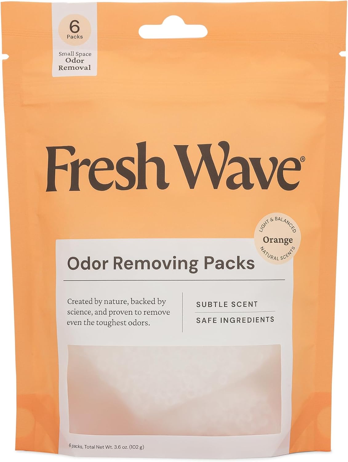 Fresh Wave Orange Odor Eliminating & Deodorizing Packs | Bag of 6