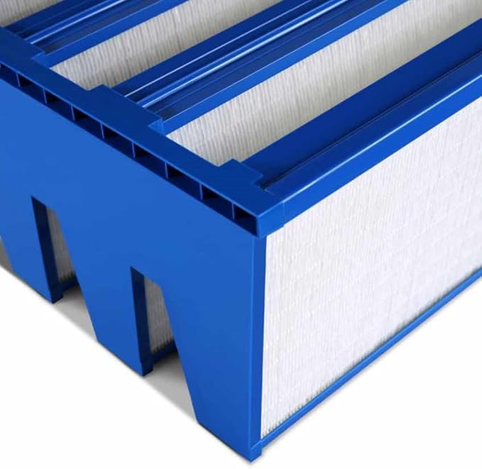 Mini Pleat Rigid Microglass V-Bank Air Filter 20x20x12 (3V) – MERV 14 ASHRAE 52.2 High-Efficiency HVAC Filter for Commercial, Industrial, Hopsitals & Cleanroom Use
