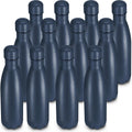 17oz Cola-Bottle Shaped Stainless Steel Leak-proof Water Bottle,Double Wall Vacuum Insulated Metal,Travel Mug For Sports Indoors & Outdoors,BPA-Free School Kids Flasks,Navy(12 Pack)